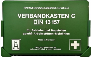 Betriebsverbandkasten C - leer - mit Wandhalterung zum Befüllen